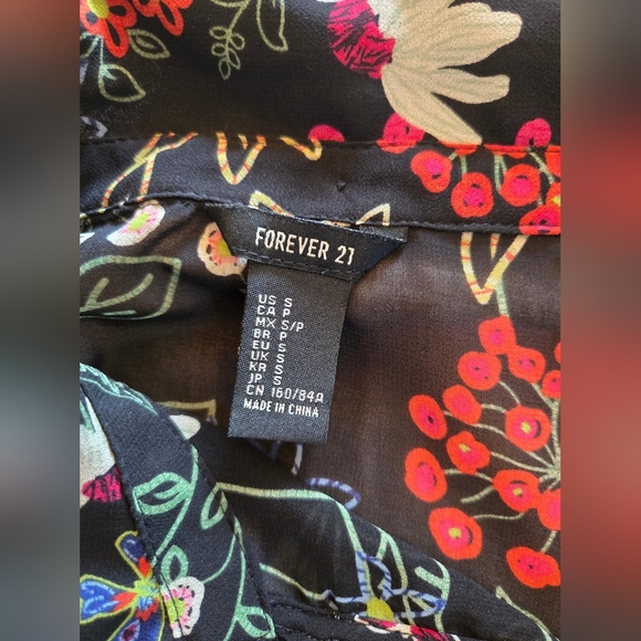 Forever 21 | Floral Semi-Sheer Dress, Size S - Picture 3 of 8